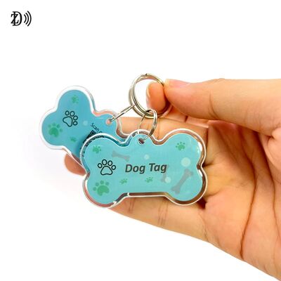 กระดูกสุนัขเอโปกซี่ รหัส QR ที่กําหนดเอง NTAG 216 888bytes สัตว์ RFID NFC Pet Tag สําหรับการติดตาม