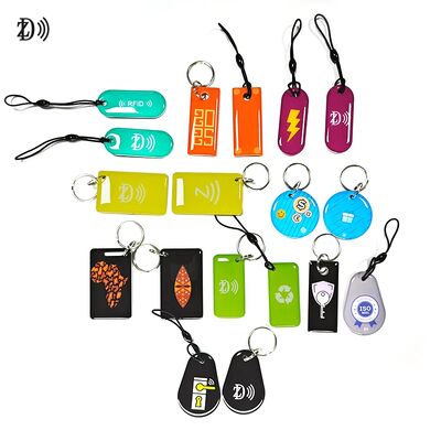 พวงกุญแจสมาร์ทอีพ็อกซี่ NTAG213 RFID Tag NFC แบบตั้งโปรแกรมได้ 13.56MHz