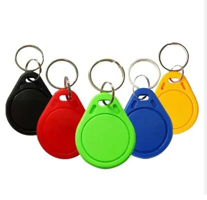 โลโก้/รหัส QR กันน้ําที่กําหนดเอง ABS Keyfob MIFARE Classic EV1 RFID ABS Keychain สําหรับการควบคุมการเข้าประตู