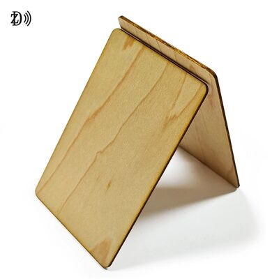 Factory Direct Sales Custom Logo Engraved Wooden RFID Business Card NFC ISO14443A 13.56MHz Blank Wood NFC Hotel Key ID Card