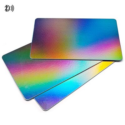 โรงงานการ์ดเลเซอร์ที่พิมพ์ตามสั่ง กันน้ํา Advanced Glittering RFID การ์ด PVC สําหรับธุรกิจการควบคุมการเข้าถึง 13.56Mhz NFC Card
